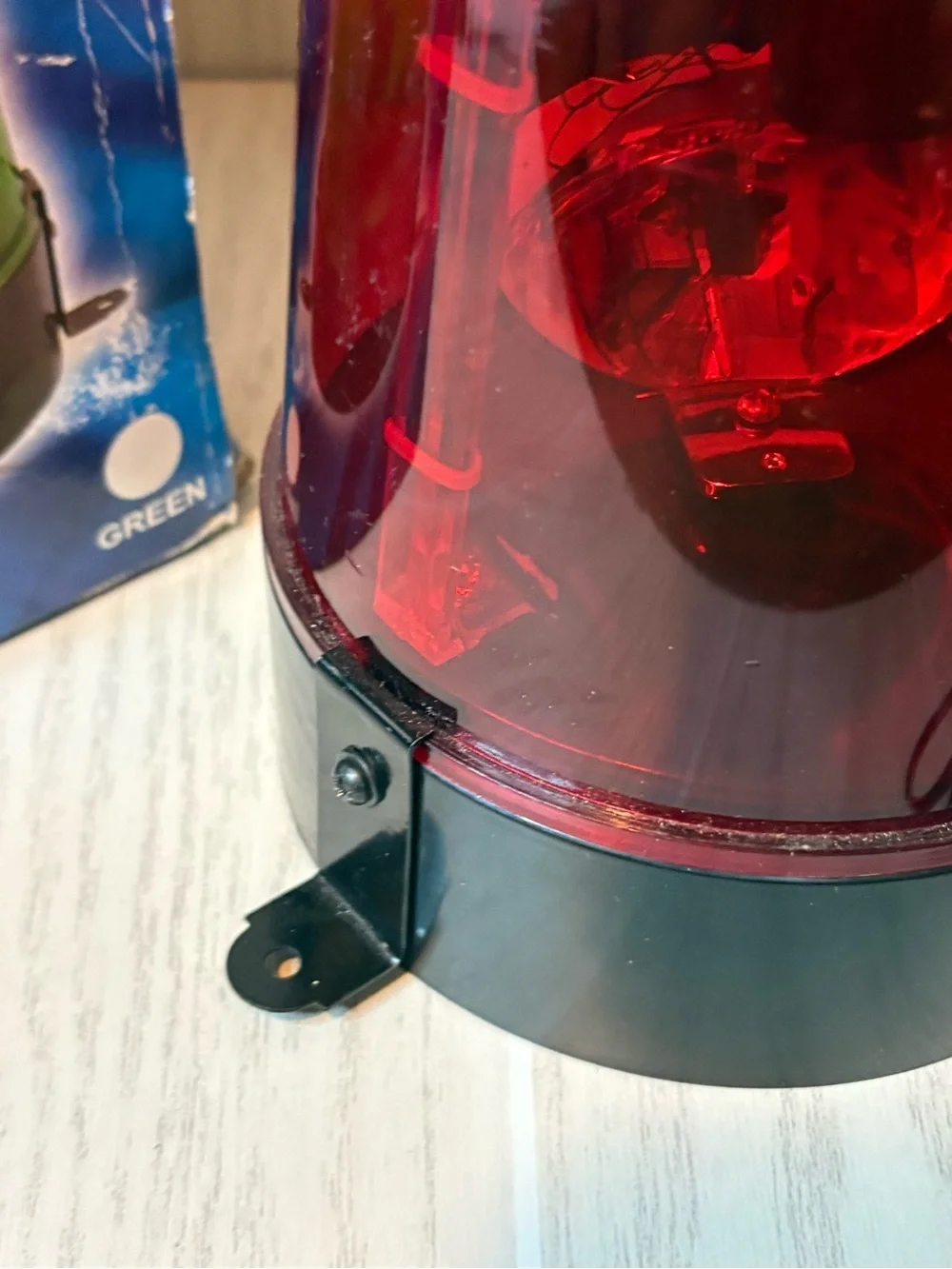 Vintage Party Rotating Flashing DJ Light Red Motion Police Tested